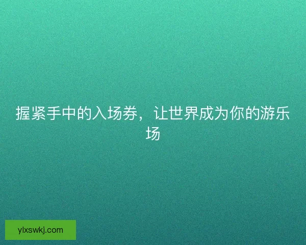 握紧手中的入场券，让世界成为你的游乐场
